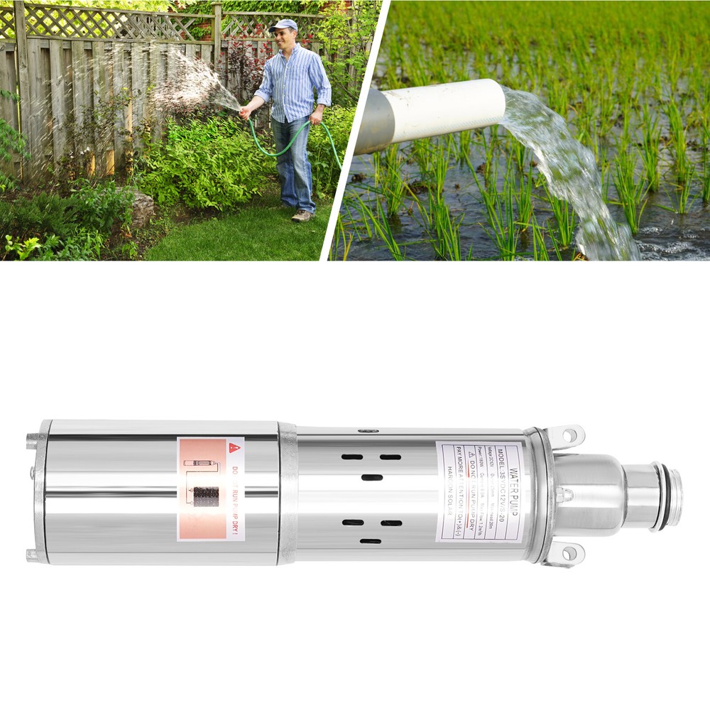 DC 12Volt Submersible Water Pump Solar Deep Well Water Pump Irrigation Farm Pond