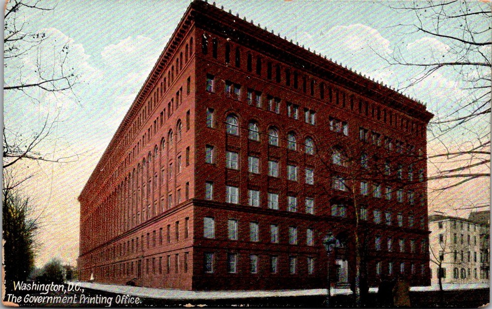 Dr Jim Stamps Postcard Washington Dc The Government Printing Office Building