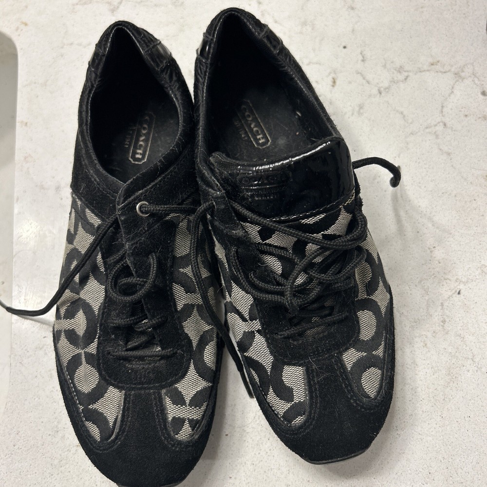 Coach  Sneakers Shoes Women's 7.5  Logo Activewear Black