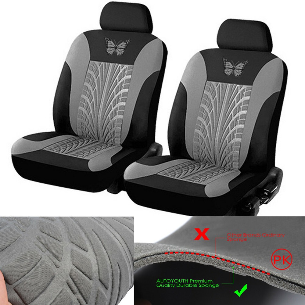 3D Butterfly Prints Car Seats Covers Protector Fit For 2 Seat Front Back Cushion