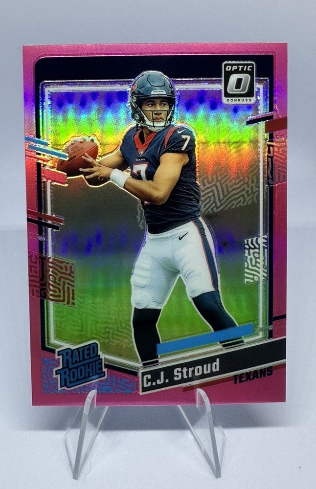 2023 Panini Donruss Optic - Rated Rookie C.J. Stroud #244 Pink Prizm (RC)