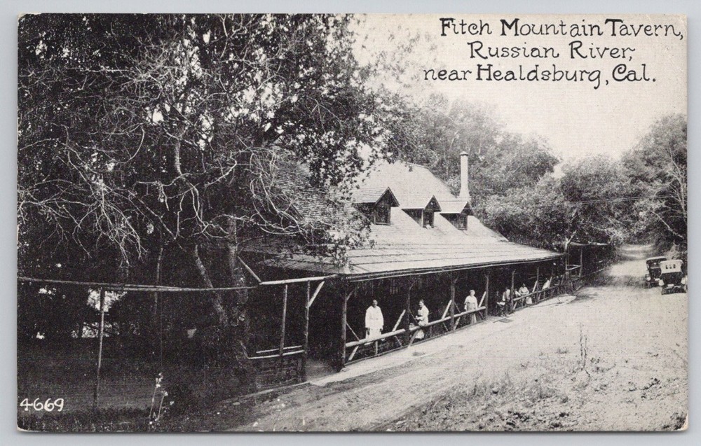 Fitch Mountain Tavern Russian River Healdsburg California Postcard