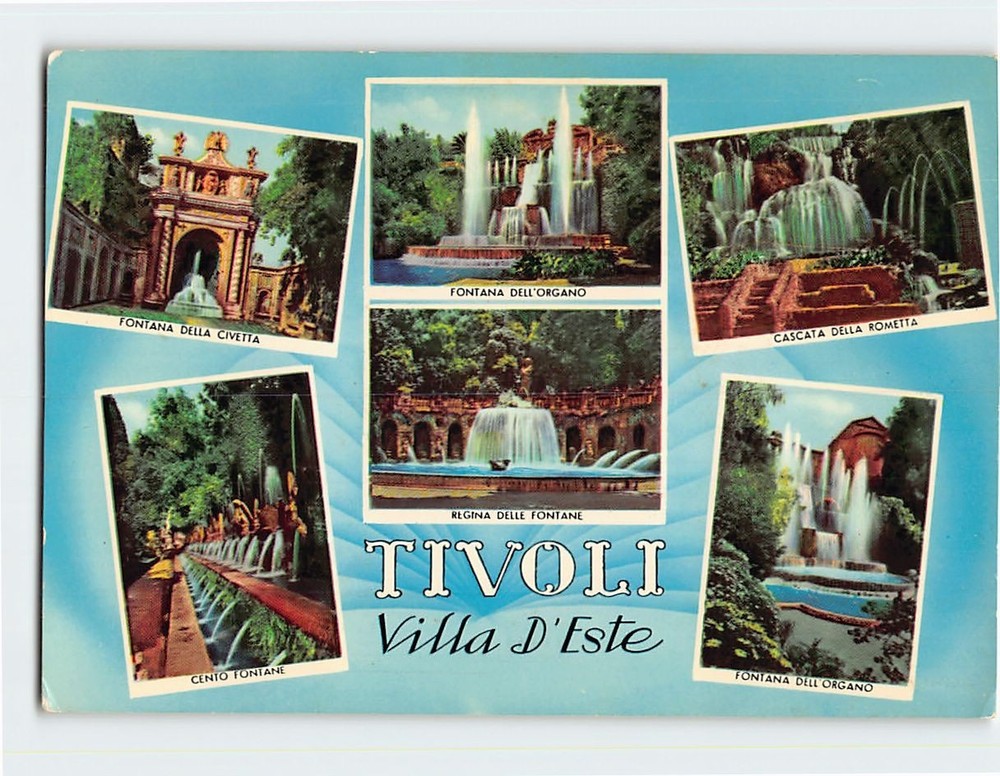 Postcard Scenes & Views Villa D'Este Tivoli Italy