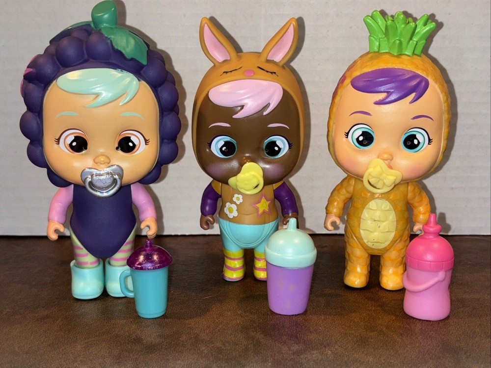 (x3) Crybabies Tuttl Frutti House Magic Tears W2 - Mori Pia Kanga 5” IMC Toys