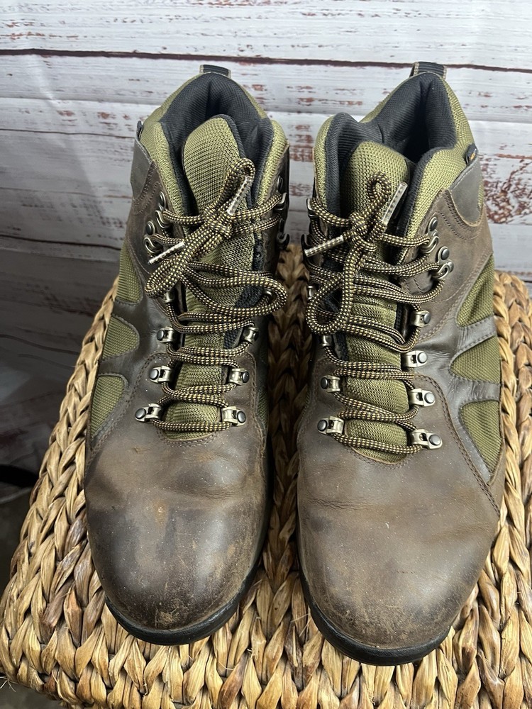 Timberland Bridgeton Waterproof Mens Hiking Boots Size 14 Brown Leather 5735A