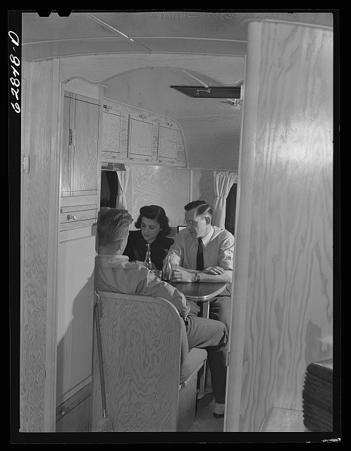 Erie Pennsylvania Milton B Ackerman 1941 Trailer Visitors FSA Camp Manager