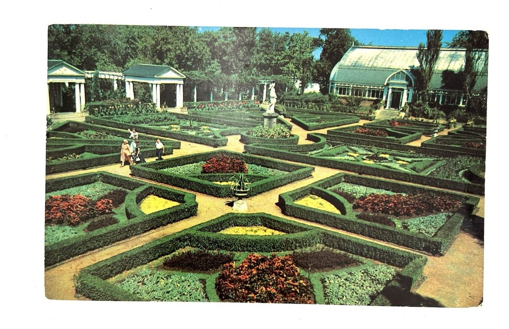 Missouri Botanical Gardens Shaw's Garden St. Louis Missouri Linen Postcard c50s