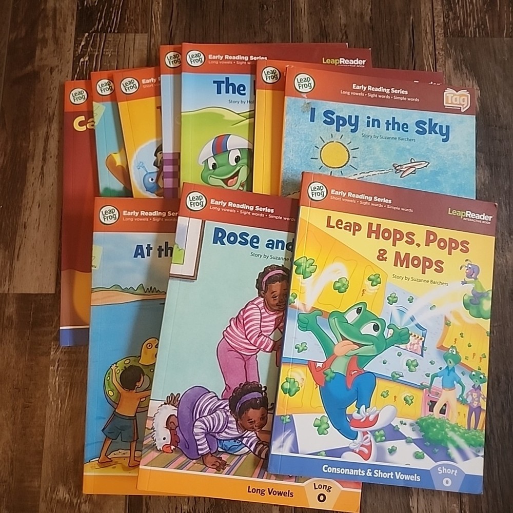 Lot Of 10 LeapFrog Early Reading Leap Reader Books Consonants Short Long Vowels