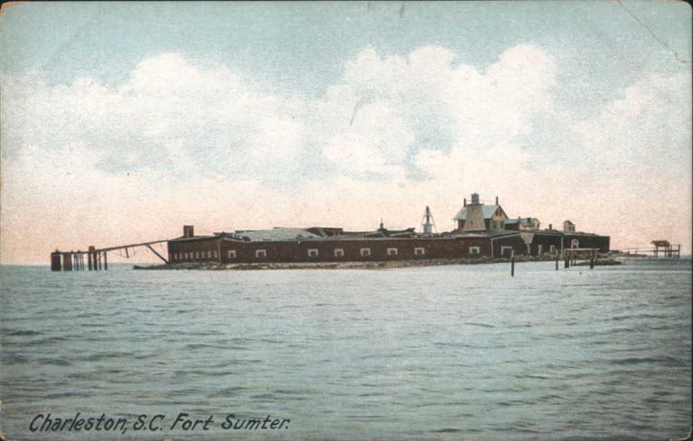 Charleston, South Carolina SC Fort Sumter Leighton Original Vintage Postcard