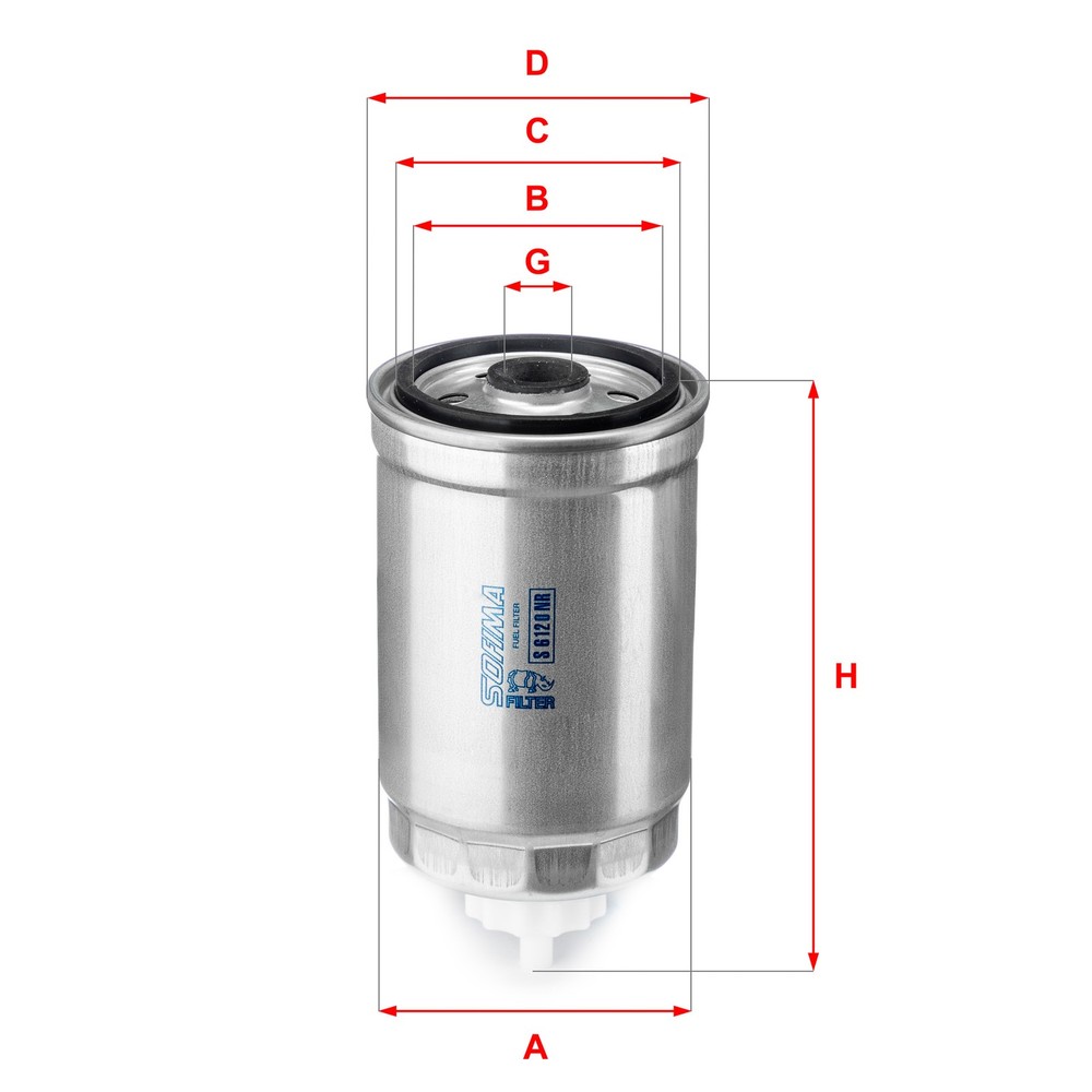 Fuel filter for TIDE; LANCIA KAPPA; PEUGEOT BOXER 2.4D/2.5D/2.8D
