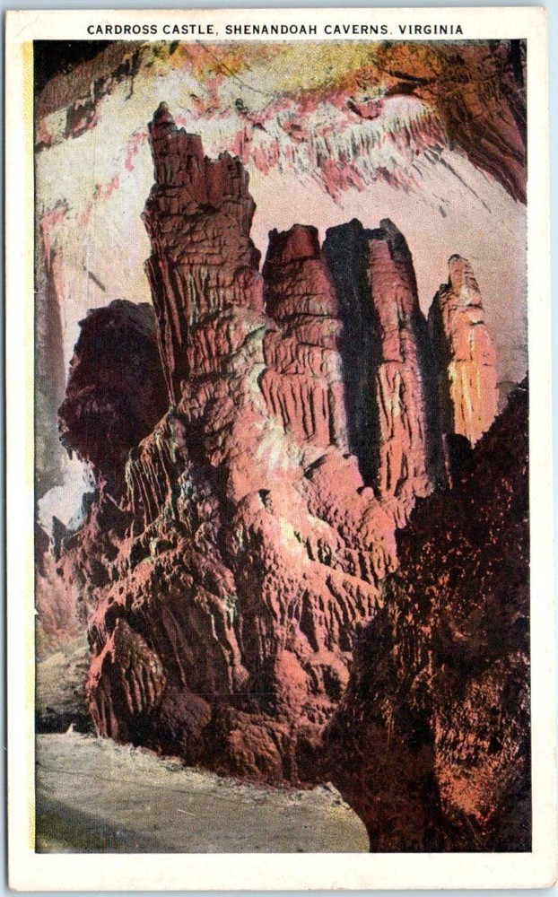 Postcard - Cardross Castle, Shenandoah Caverns - New Market, Virginia