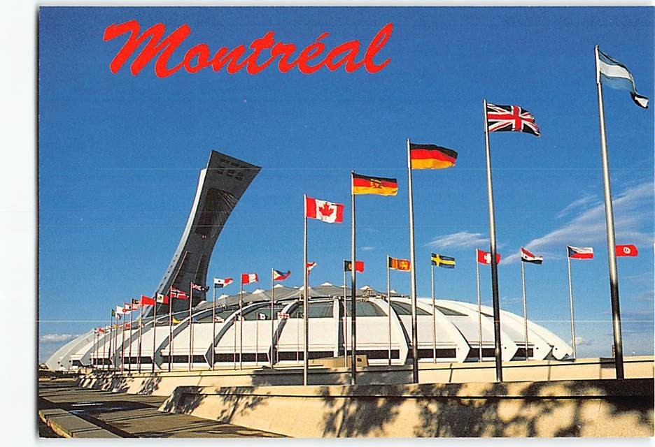 Postcard Olympic Stadium Montreal Canada