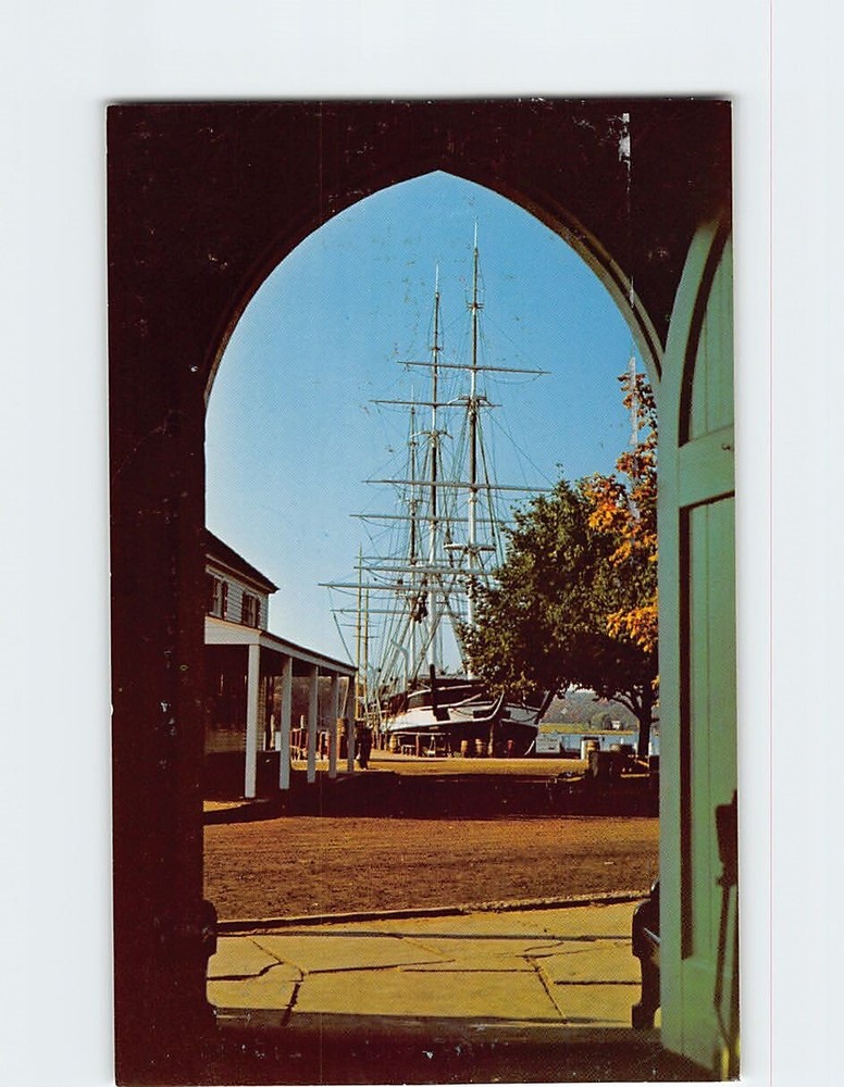Postcard Charles W. Morgan Mystic Seaport Mystic Connecticut USA