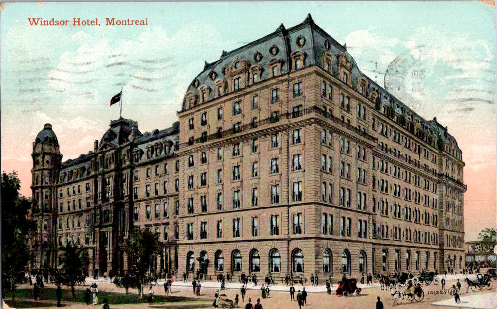 Vintage Postcard Windsor Hotel Montreal Canada Grand Architectural Landmark