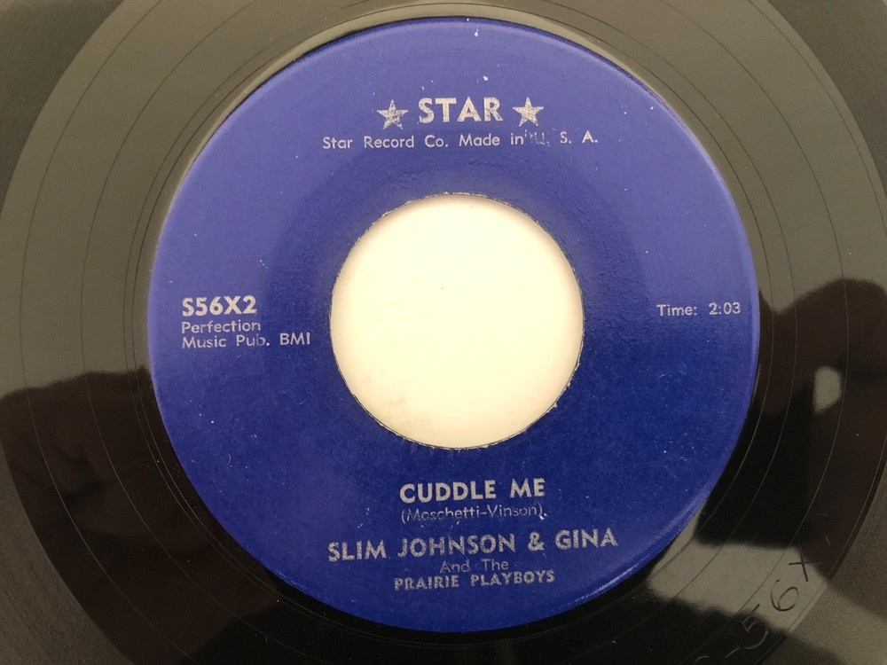 '56 Rockabilly Country Bop 45 SLIM JOHNSON Cuddle Me STAR hear