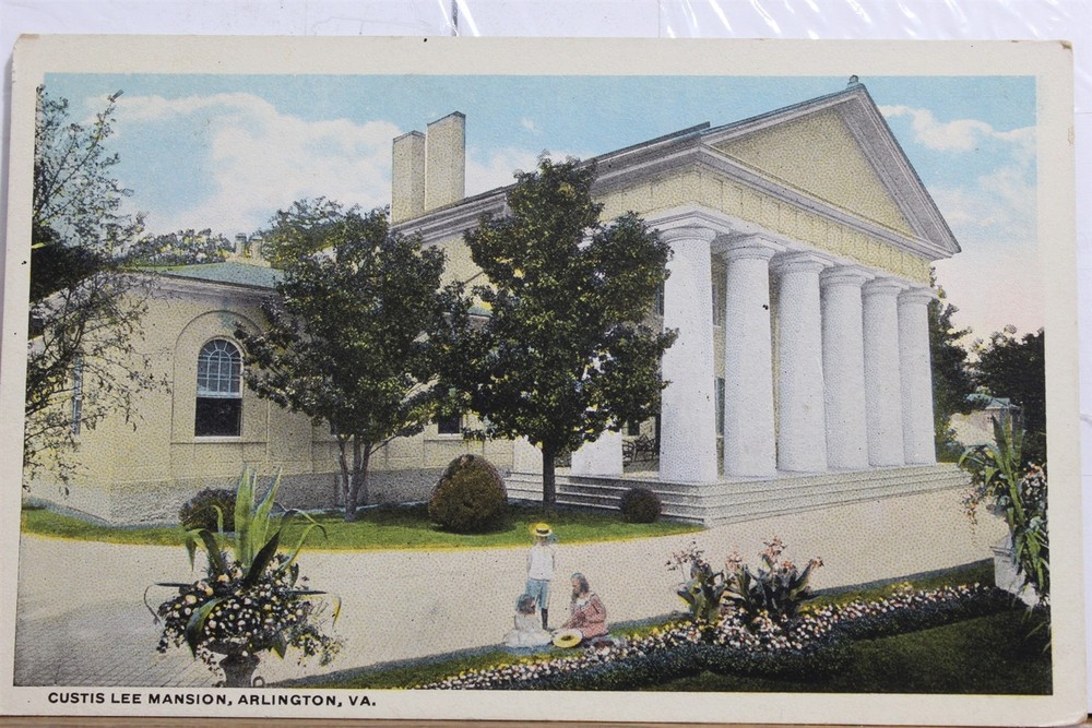 Virginia VA Arlington National Cemetery Custis Lee Mansion Postcard Old Vintage