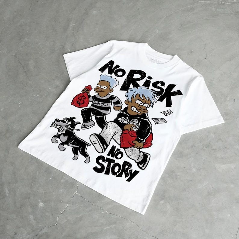 Streetwear Graphic Tee, Black Metallic Reimagined 5s Unisex Graphic Tshirt