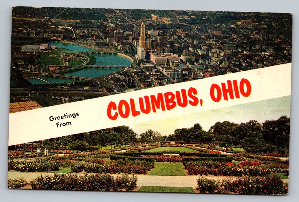 Greeting From Columbus Ohio OH Posted 1968 Vintage Postcard