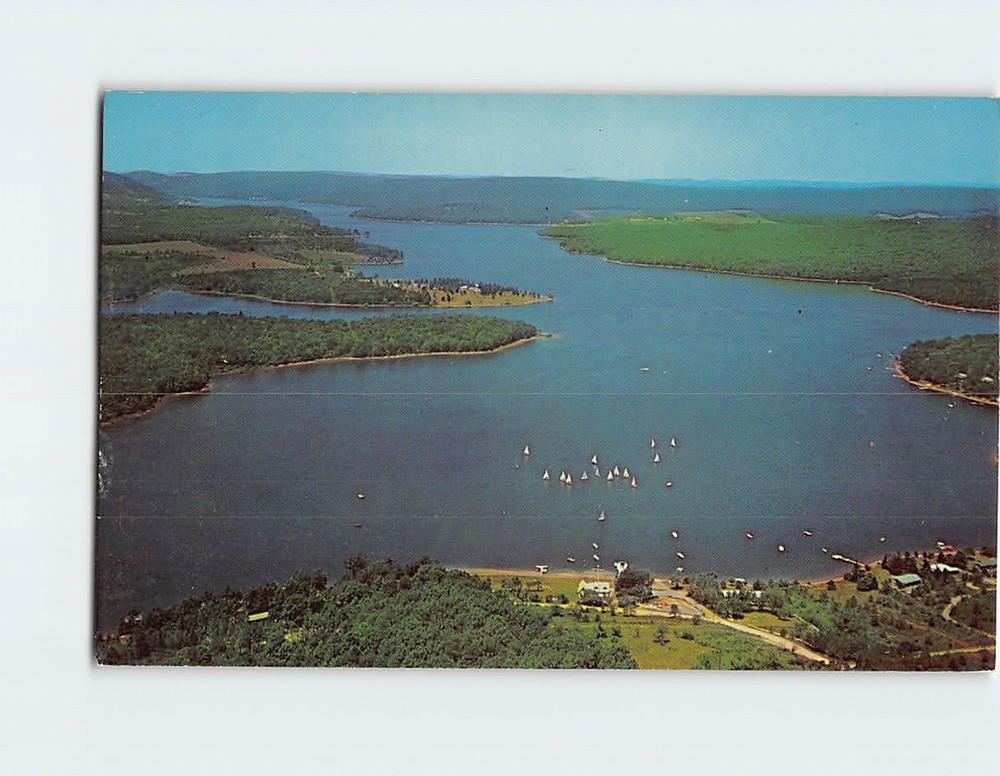 Postcard Aerial View Deep Creek Lake Garrett County Maryland USA