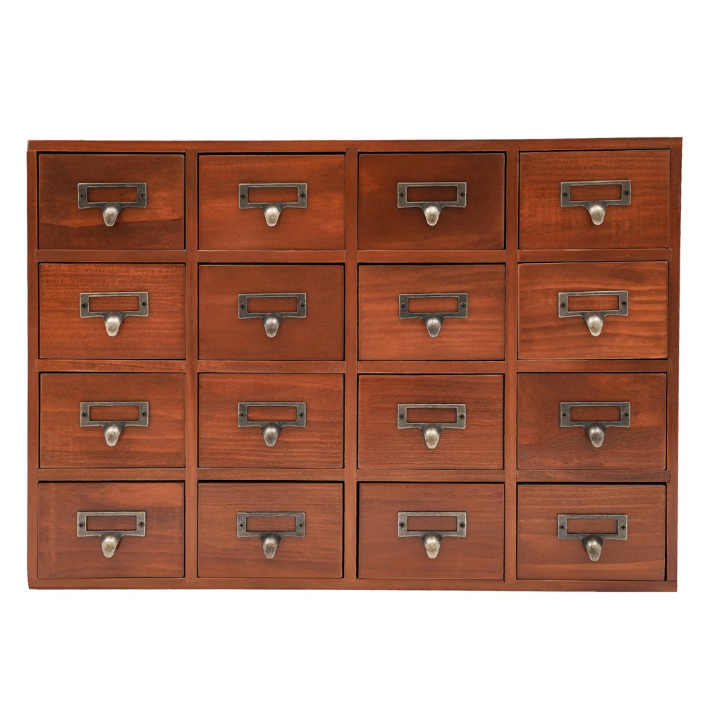 Wooden Vintage Apothecary Cabinet 16 Drawers for Home Office