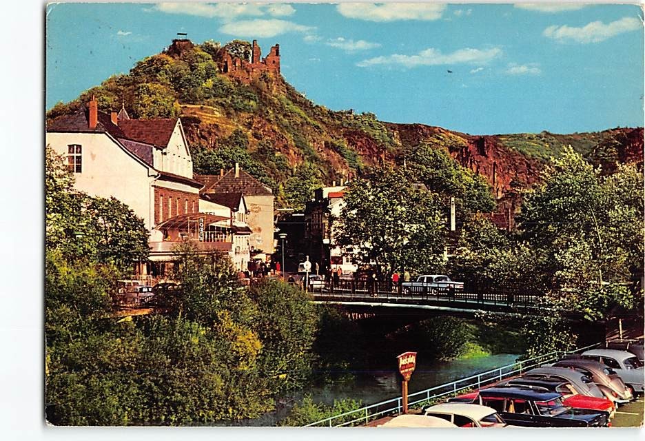Postcard Altenahr Burgruine Are in Germany