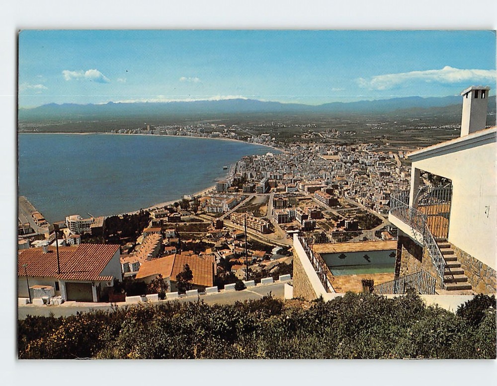 Postcard Aerial View Roses Costa Brava Spain