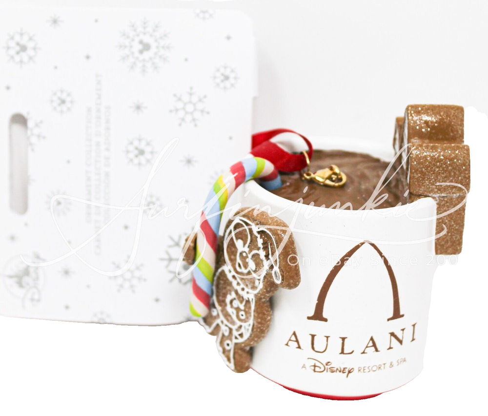 Disney Aulani Resort Gingerbread Mug Cocoa Olu Mel 2024 Ornament