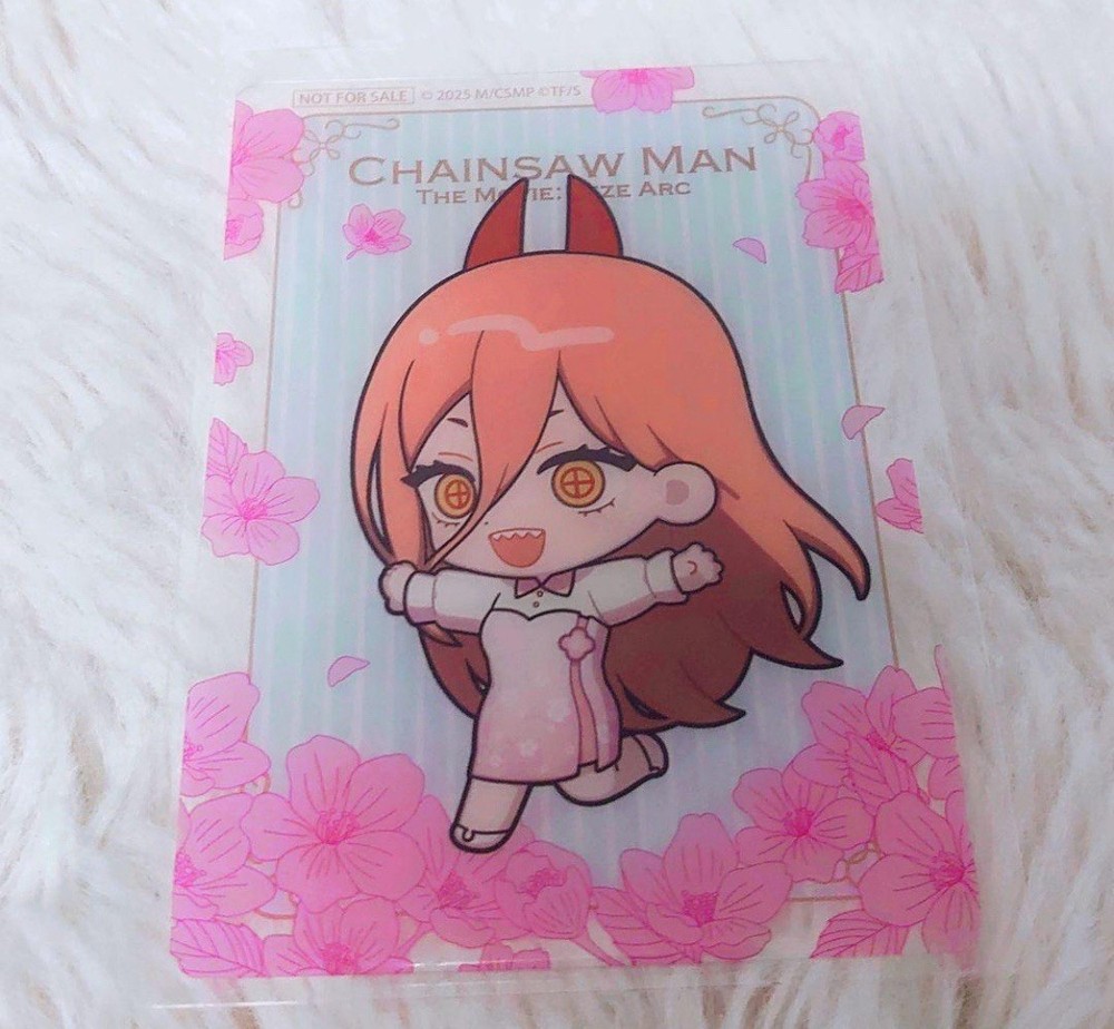 Chainsaw Man Movie Power Clear Trading Card Prince Hotel Ikebukuro Cafe Bonus