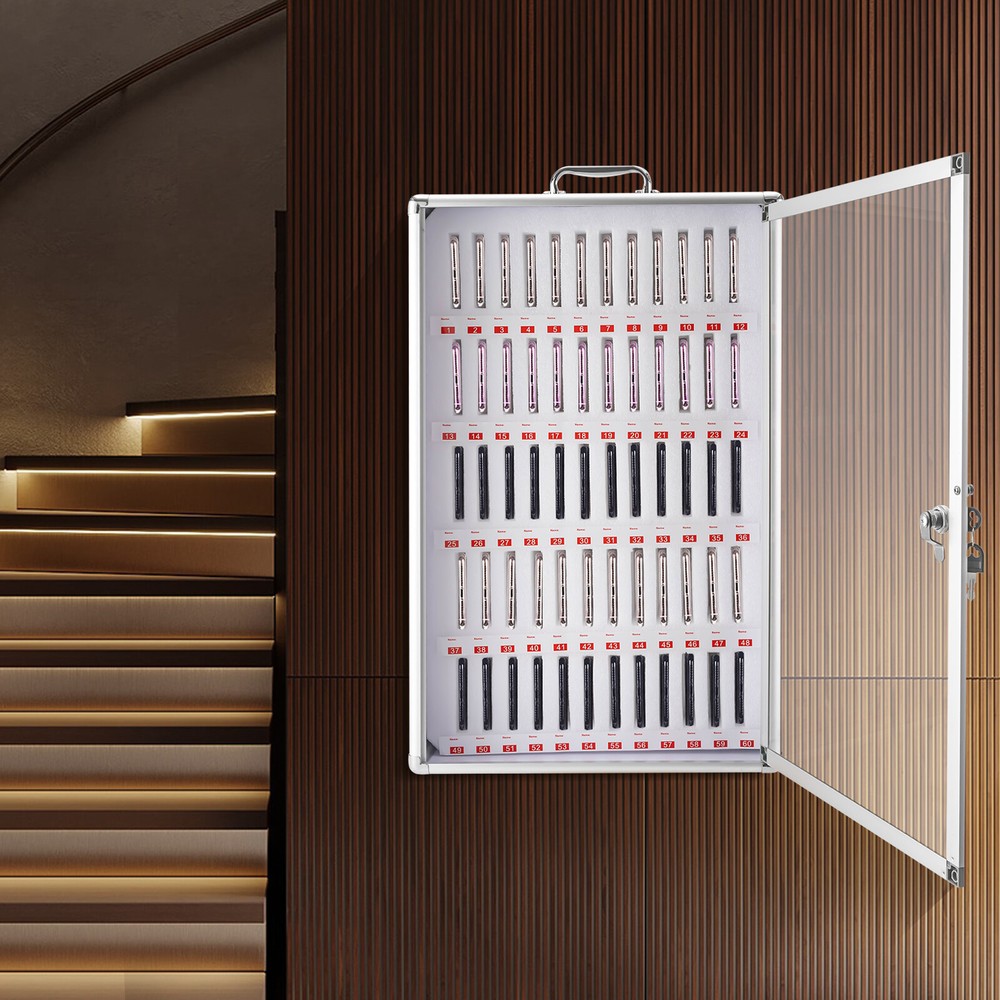 Cell Phones Storage Cabinet Clear Pocket Chart Storage Locker Box 60 Slots NEW