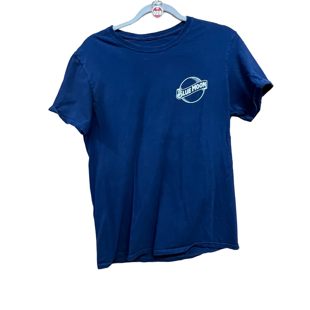 Tee Luv Blue Moon T-Shirt Men's Size M Blue Draft Beer Graphic Logo Tee