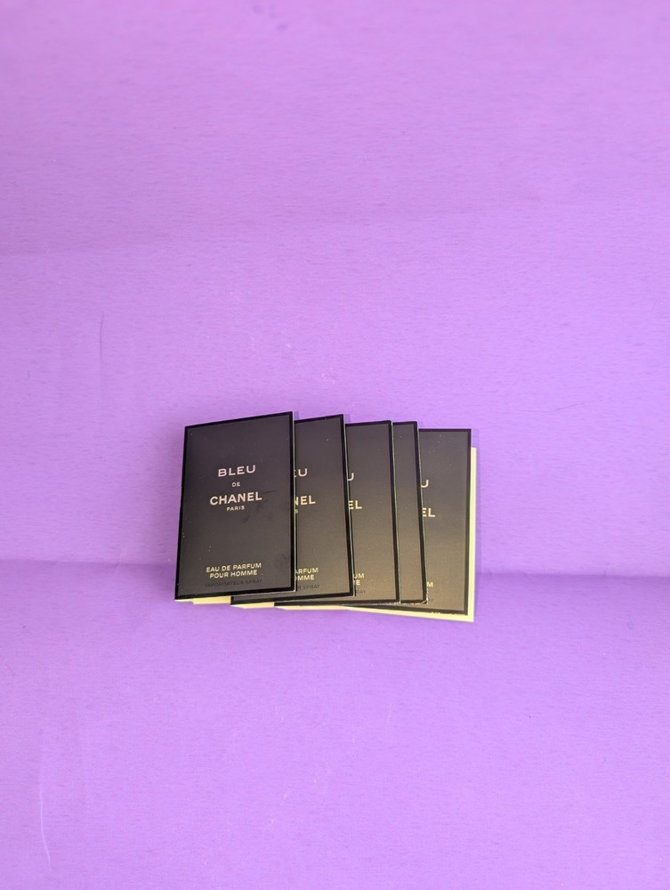 5 X High End Men's EDP Cologne Samples Vials BLEU DE CHANEL 100% Authentic