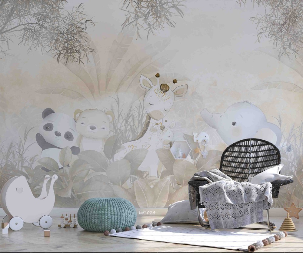 3D Plant Animal Cartoon Watercolor Wall Murals Wallpaper Murals Wall Sticker 10