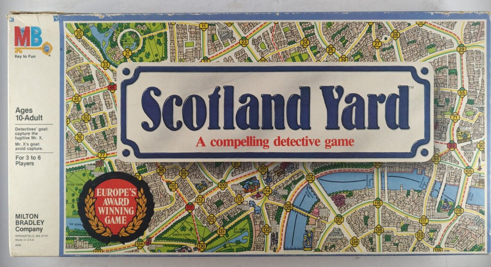 Scotland Yard Vintage 1985 Milton Bradley Board Game INCOMPLETE Parts Only