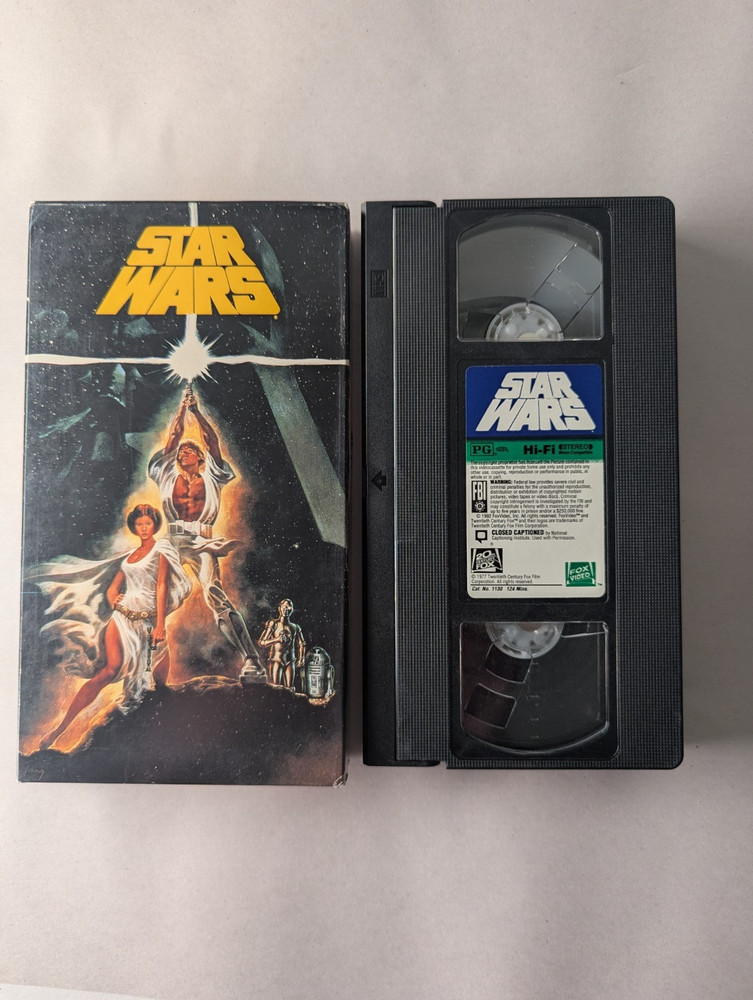 Star Wars VHS 1977, 1992 Fox Video Release...Tested VHS Video Tape