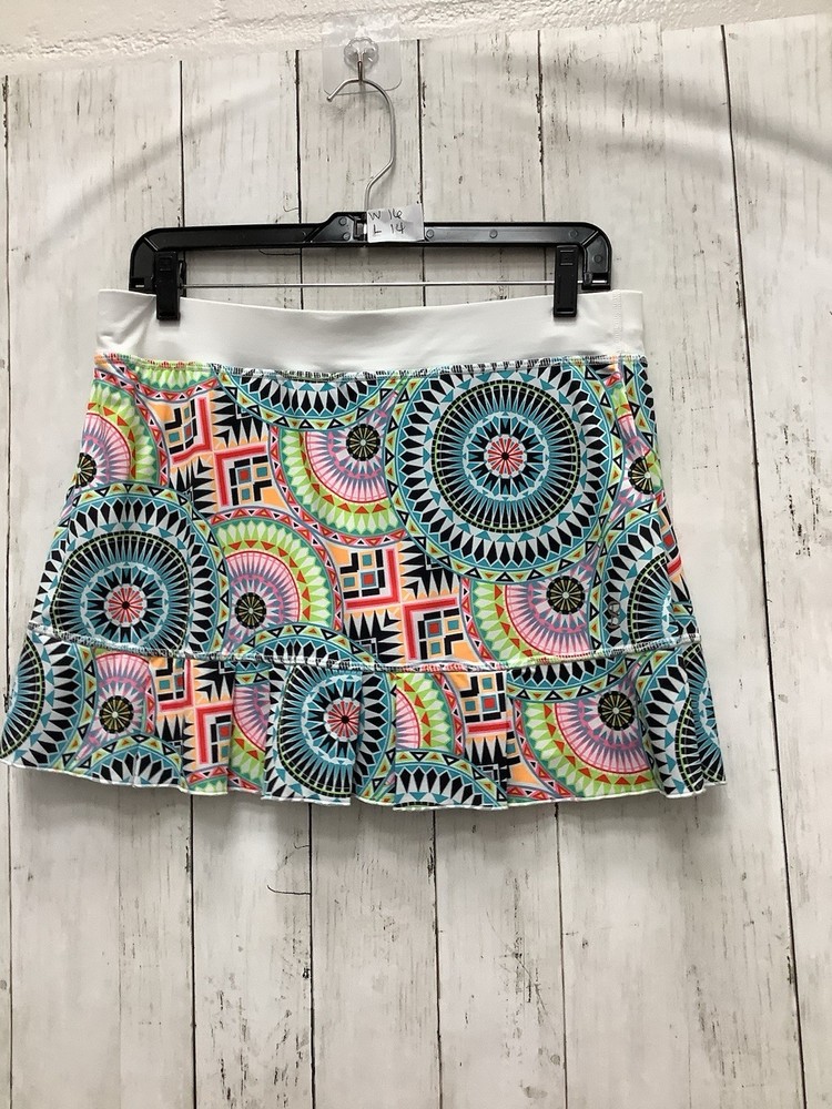 Sofibella Women’s 14-Inch Medallion Print Tennis Skort with UV Protection