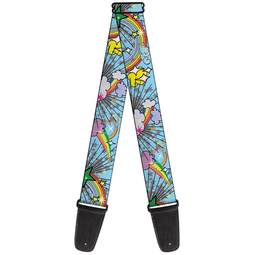 Guitar Strap - Rainbow Cloud Stars Baby Blue ACC NEWAnother great item from Rarewaves USA | Free delivery!