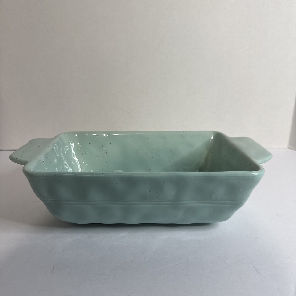 RARE Ciroa Speckle stoneware teal green baking dish  Designed in Australia 10x6