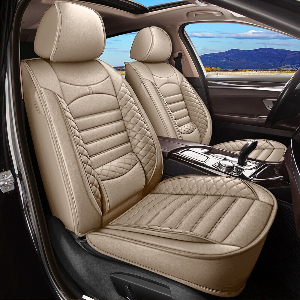 Car Front+Rear Seat Cover For TOYOTA RAV4 2013-2018 Faux Leather Protector Pad