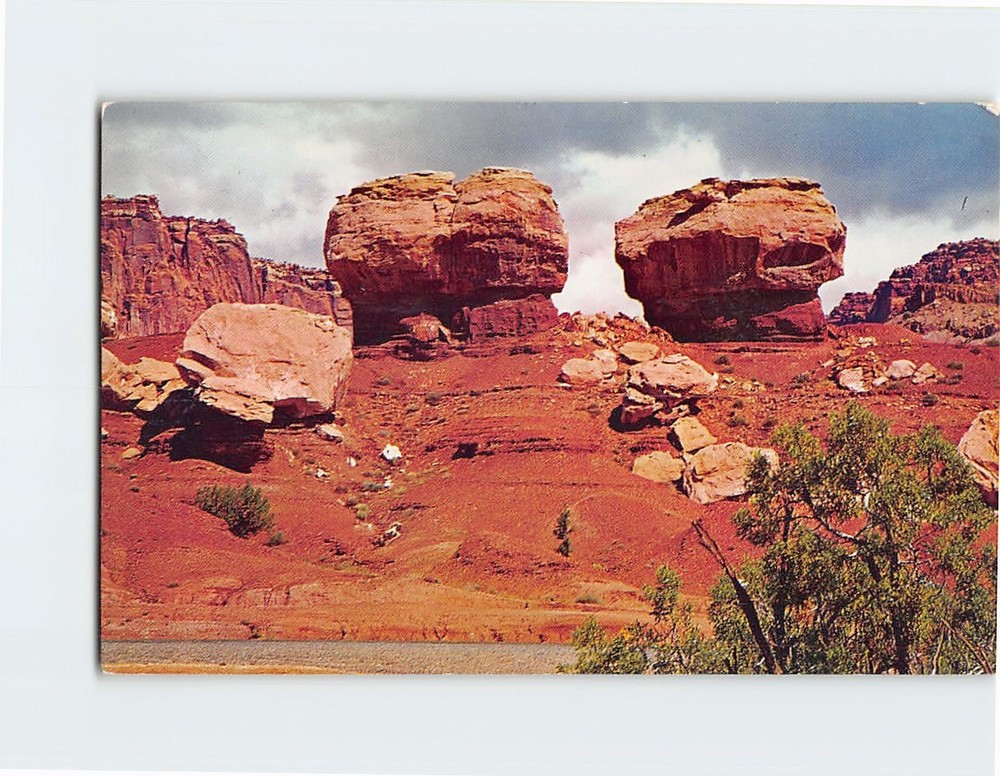 Postcard Twin Rocks Capitol Reef National Monument Utah USA