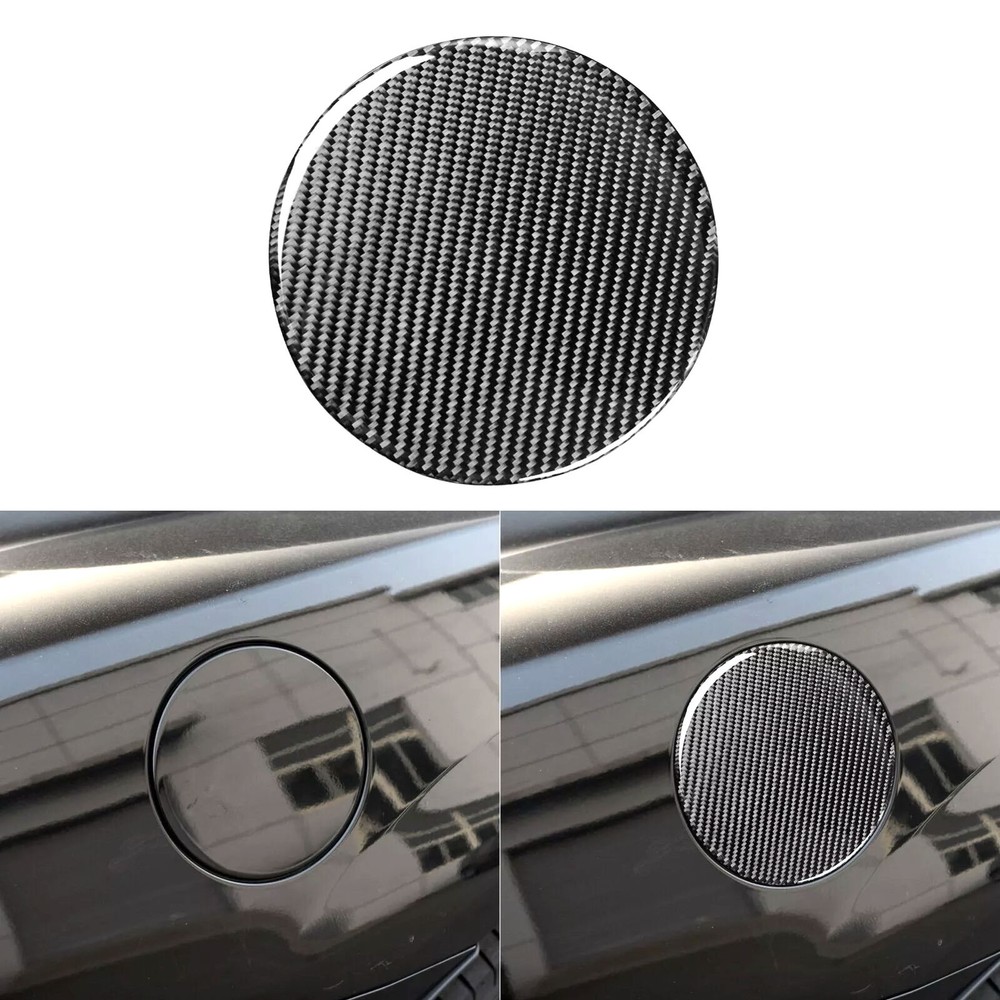 Real Carbon Fiber Exterior Side Fuel Tank Cap Cover For Chevrolet Camaro 2010-15