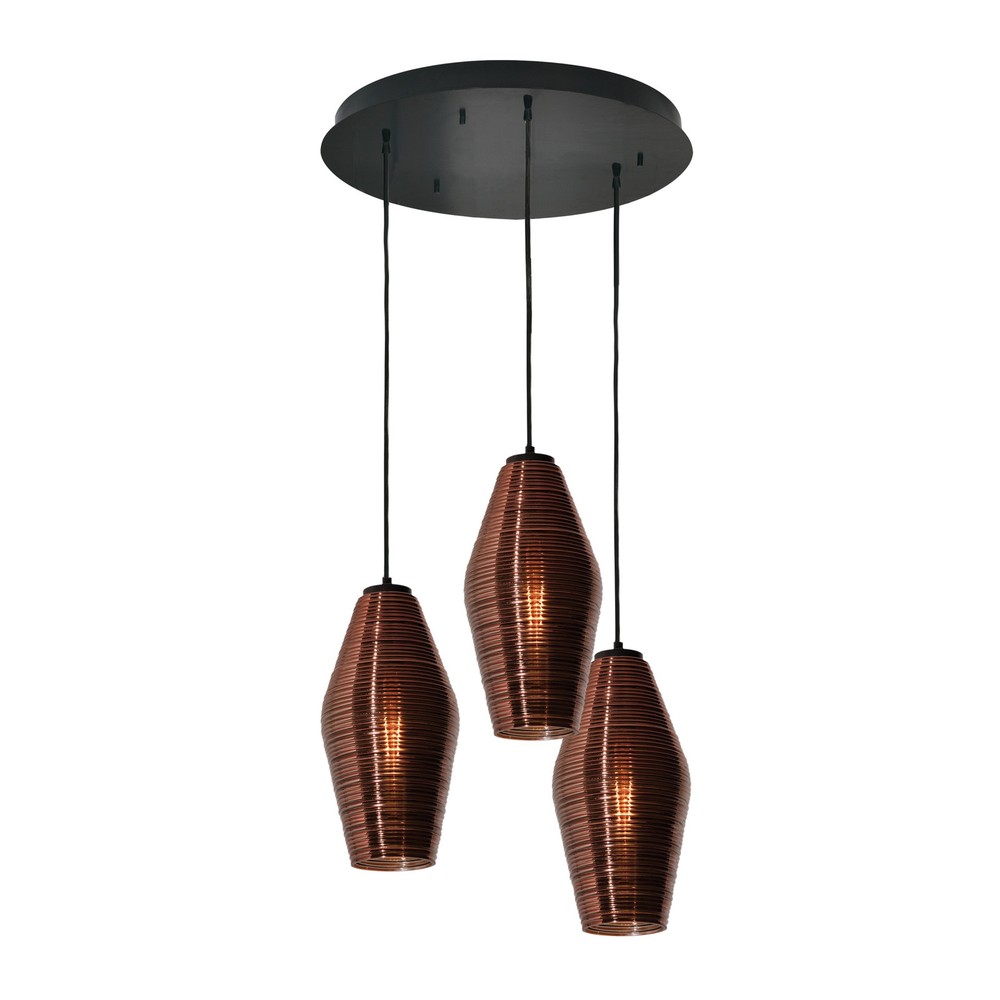 Mila 3-Light Round Modern Pendant Lighting Fixture  