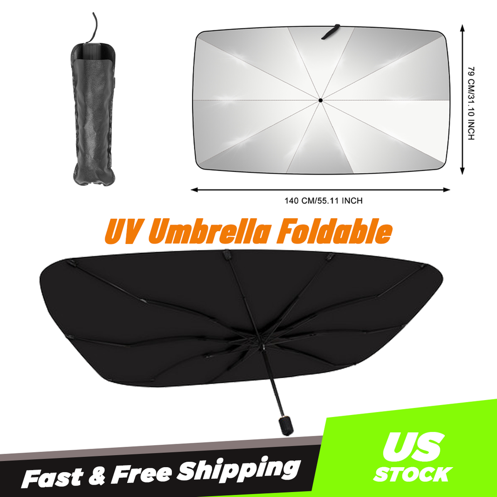 New Foldable UV Sun Shade for Car Windshield Front Window Cover Visor Umbrella – 1pc