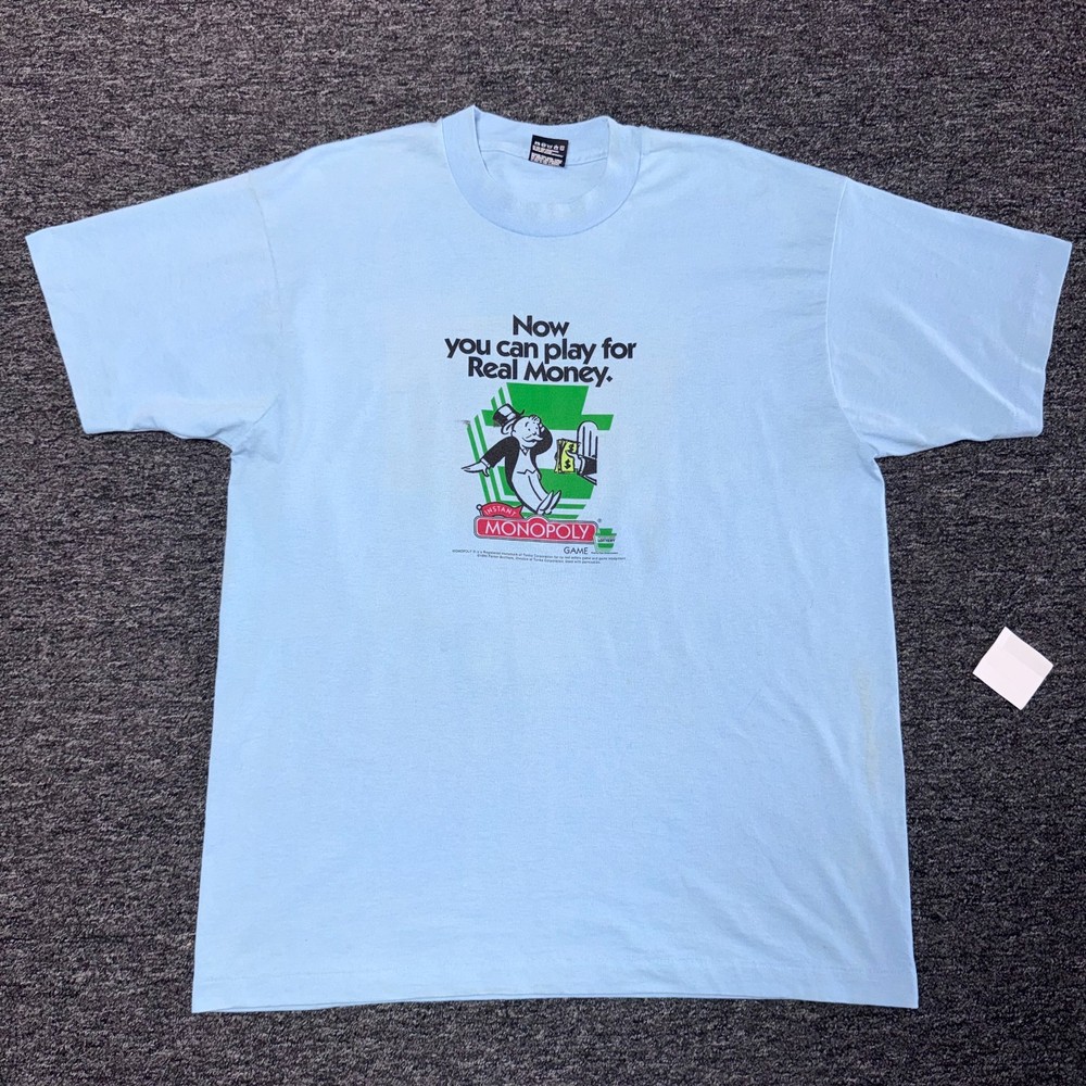 Vintage 90s Monopoly Lottery Promo Collector T-Shirt XL Single Stitch