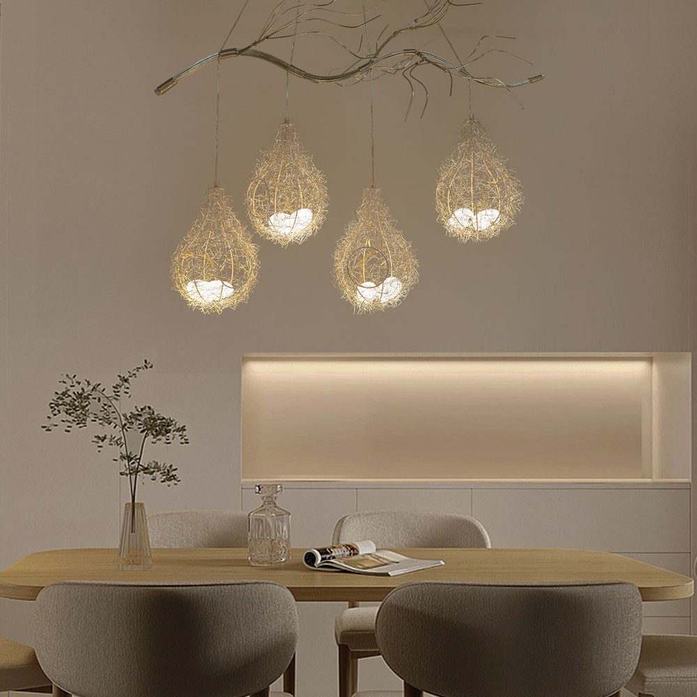 40in Rustic Bird's Nest Chandelier Pendant Ceiling Light Fixture