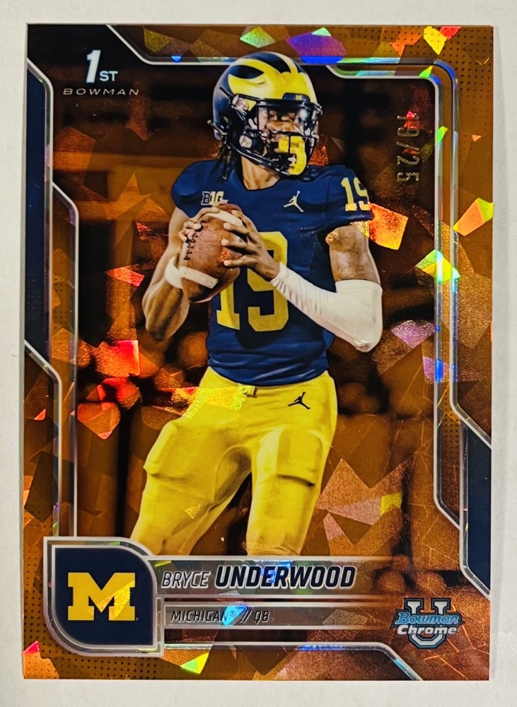 2025 Bowman U Chrome Sapphire #196 BRYCE UNDERWOOD Orange Jersey Match 19/25🔥🔥
