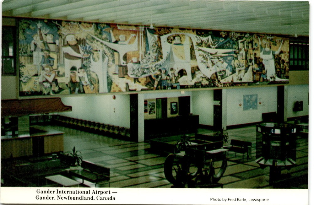 Gander International Airport, Gander, Newfoundland, Canada, Fred Postcard