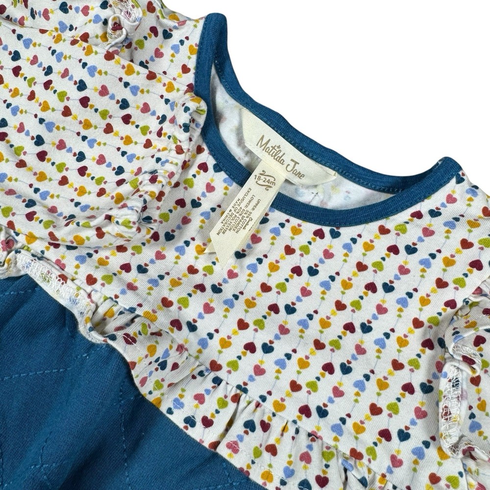 Matilda Jane Baby Girl’s Size 18-24 Months Heartstrings Quilted Romper