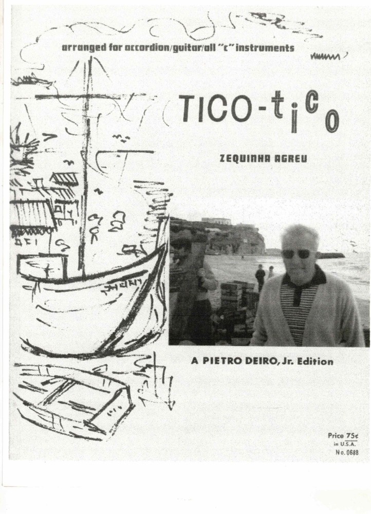 Tico Tico By Pietro Deiro Accordion Solo *Reprint Sheet Music Nos