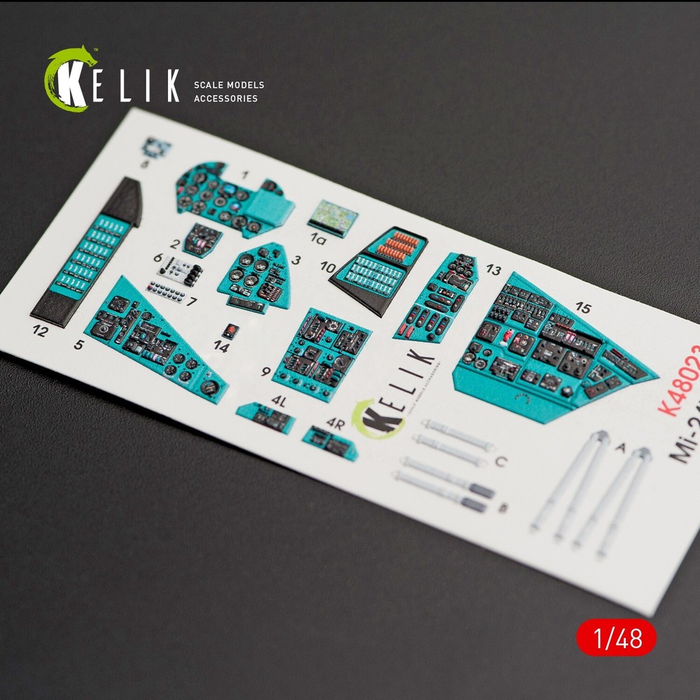 Mil MI-24V. Interior 3D Decals (for Zvezda) 1:48 K48023
