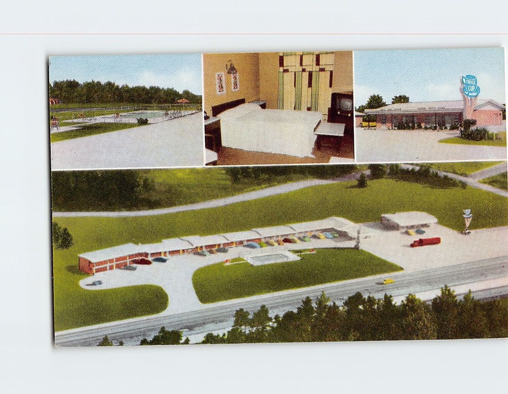 Postcard Ward Motel Benton Arkansas USA